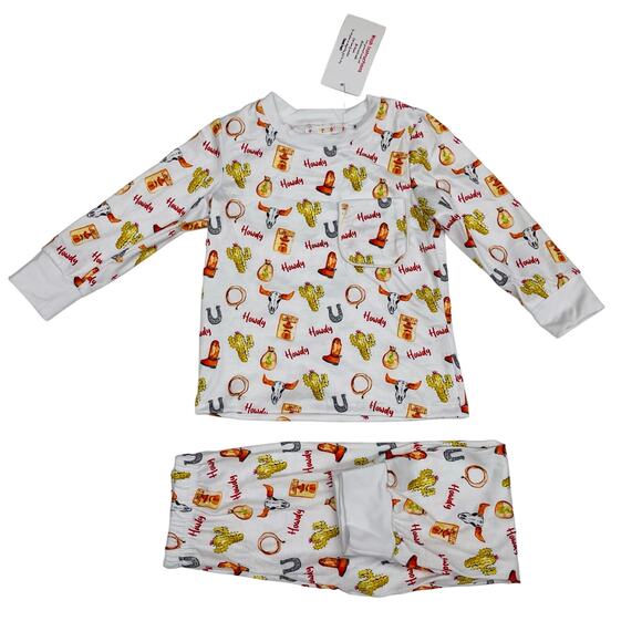 NWT The Printed Press Size 5-6 Howdy PJs - Picture 1 of 4